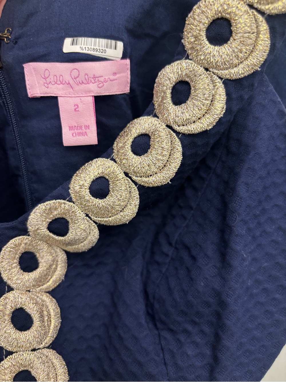 Lilly Pulitzer True Navy Esme Shift Dress Size 2 - Picture 6 of 8